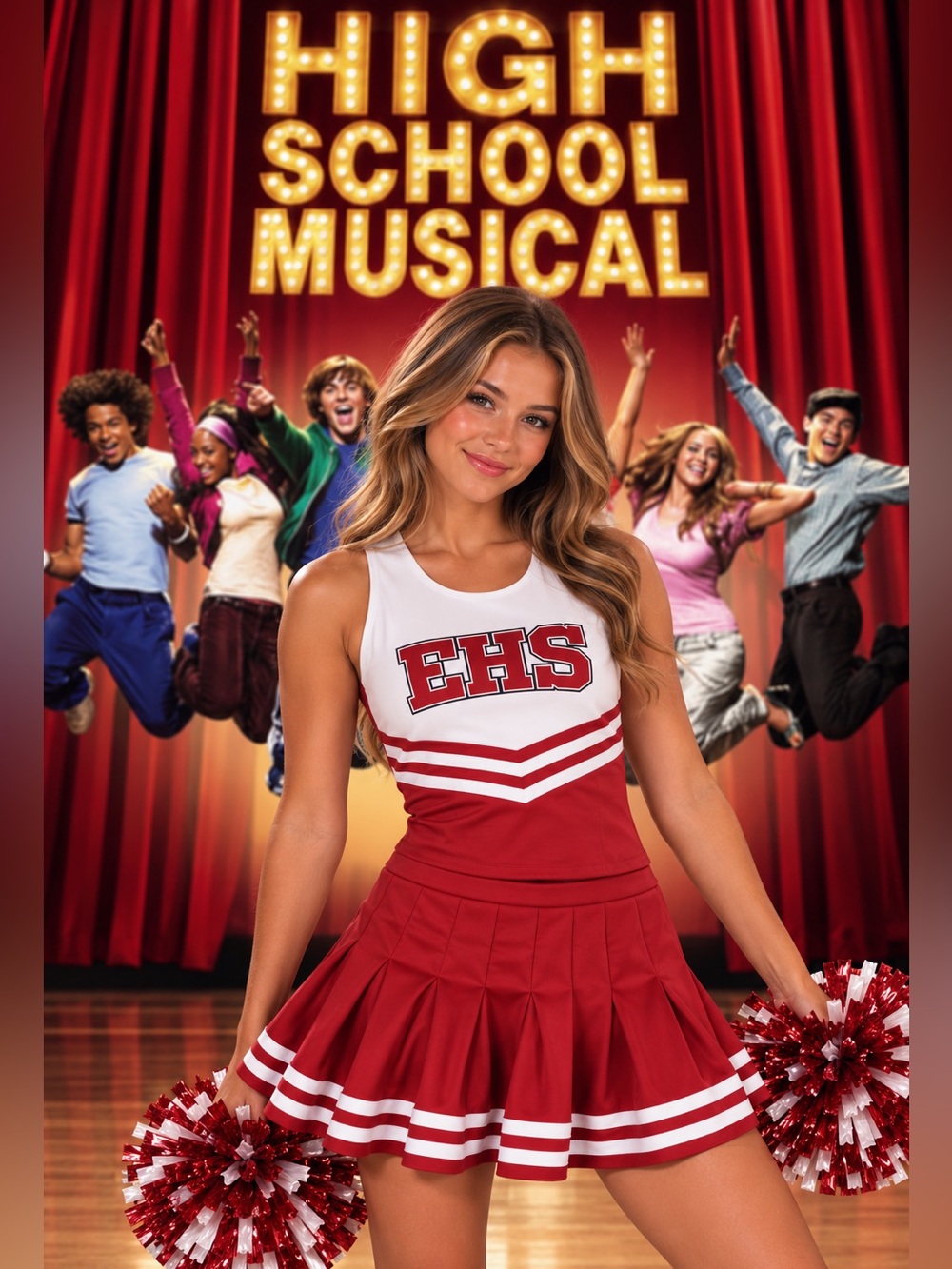 High school musical cheerleading uniform new